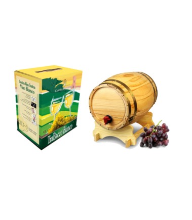 Trabacco White 5 Litre Box (includes Oak Barrel) White Wine - Italy 