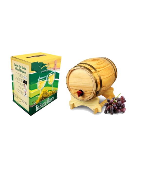 Trabacco Red 5 Litre Box (includes Oak Barrel) Red Wine - Italy 